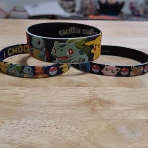 Pokémon rubber bracelet set